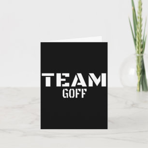 Women's team goff unique matching family  card