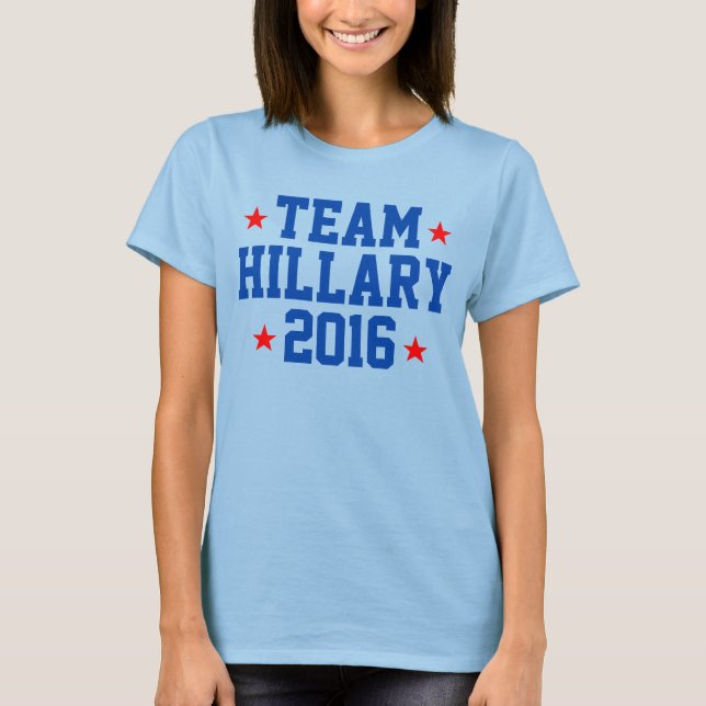 Women's "TEAM HILLARY 2016" Jersey T-shirt (Front)