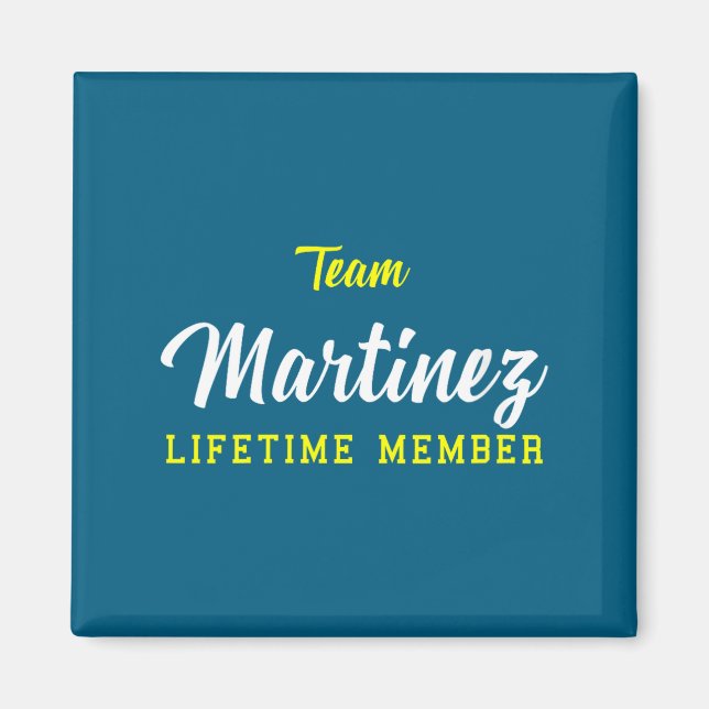 Womens Team Martinez Lifetime Member Surname Birth Magnet (Front)
