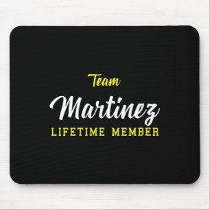 Womens Team Martinez Lifetime Member Surname Birth Mouse Pad