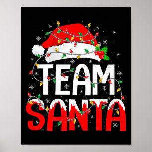 Womens Team Santa Christmas Pajamas Matching Famil Poster
