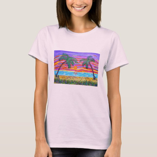 Women's Tee - Peaceful Tropical Paradise (Front)