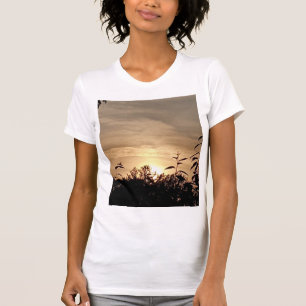 Women's Tee with Sunset Beach