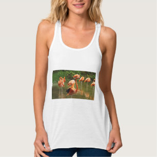 women's tees, female tees, teens tees, flamingo singlet