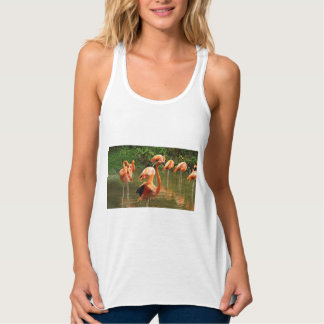 women's tees, female tees, teens tees, flamingo singlet