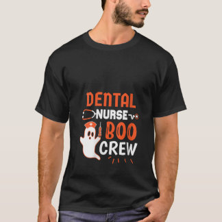 Womens Teeth Ghost Pumpkin Witch Cute Dental Hallo T-Shirt