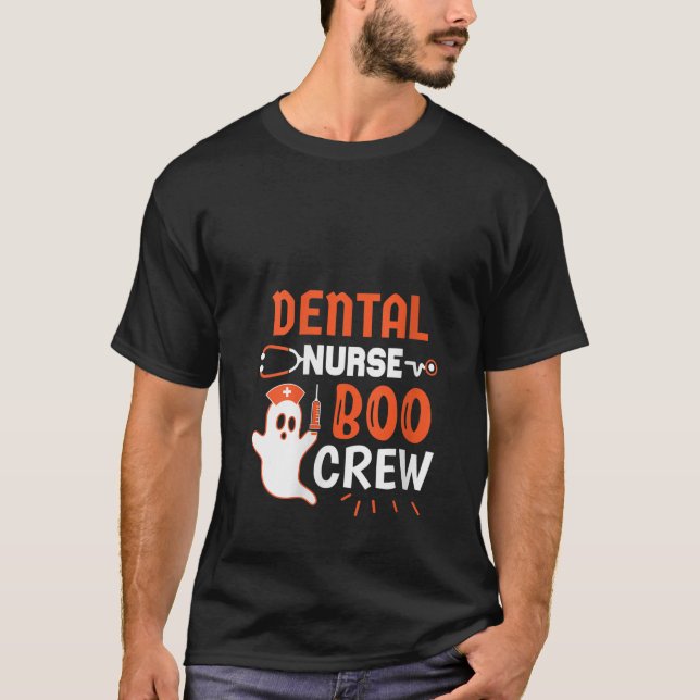 Womens Teeth Ghost Pumpkin Witch Cute Dental Hallo T-Shirt (Front)