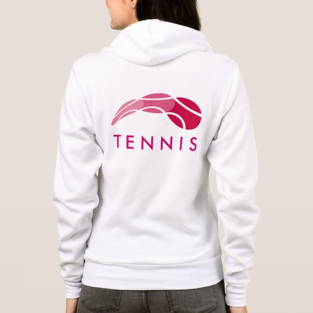 Women's tennis clothing | Sports hoodie with logo (Back)