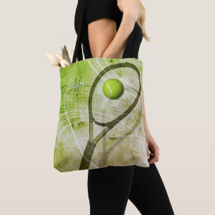 women's tennis monogrammed tote bag