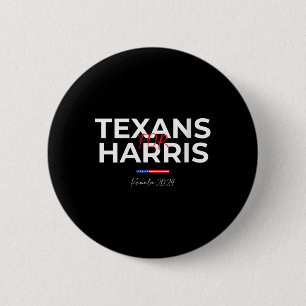 Womens Texans For Kamala Harris 2024 Texans For Ha 6 Cm Round Badge