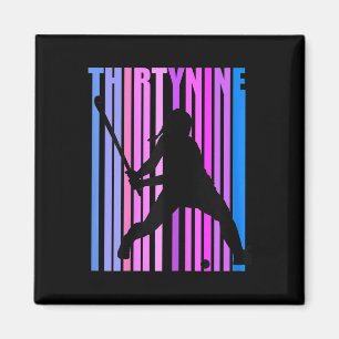 Womens &#; th Birthday Field Hockey Player Sports Magnet