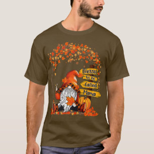Womens Thankful Blessed To Be Called Mama Pumpkins T-Shirt