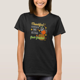 Womens Thankful Grateful Blessed Great Grandma Aut T-Shirt