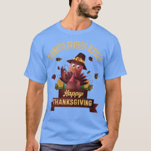 Womens Thankful Grateful Blessed Happy Thanksgivin T-Shirt