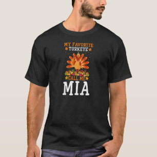 Womens Thanksgiving Costume My Favourite Turkeys C T-Shirt