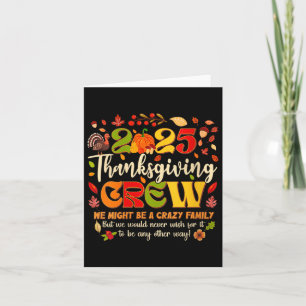 Womens Thanksgiving Crew 2025 Family Matching Fall Card
