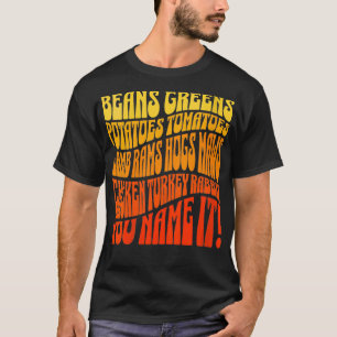 Womens Thanksgiving Greens Beans Potatoes Tomatoes T-Shirt