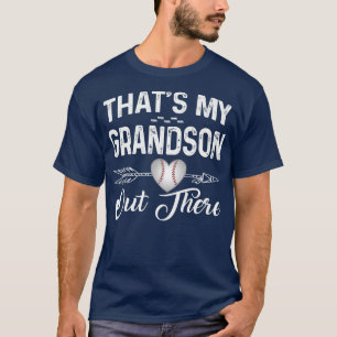 Womens That's My Grandson Out There Heart Women Ba T-Shirt