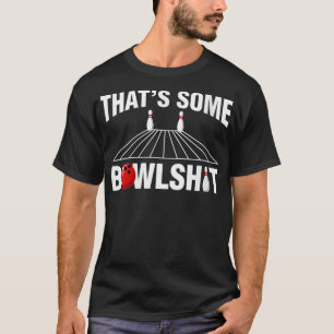 Womens That's Some Bowlshit Bowler Bowling VNeck T-Shirt