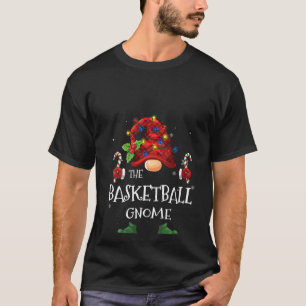 Womens The Basketball Gnome Buffalo Plaid Christma T-Shirt