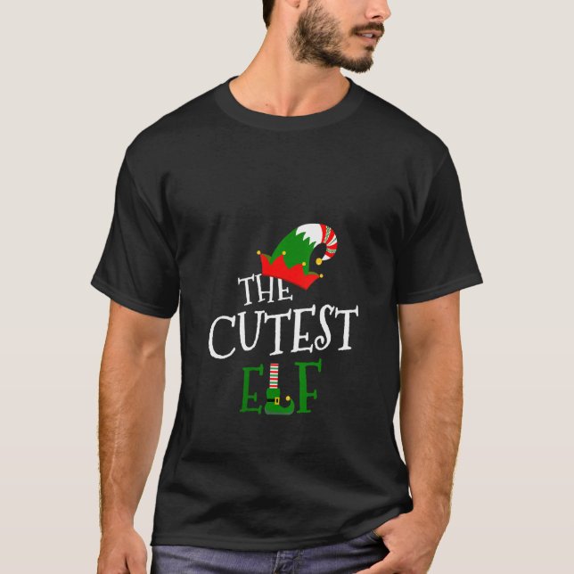 Womens The Cutest Elf Family Matching Group  Chris T-Shirt (Front)