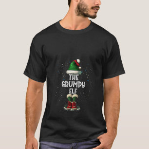 Womens The Grumpy Elf Costume Matching Family Chri T-Shirt