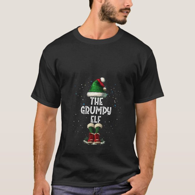 Womens The Grumpy Elf Costume Matching Family Chri T-Shirt (Front)