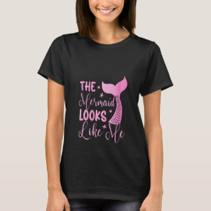 Womens The Mermaid Looks Like Me V Neck T-Shirt