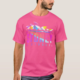 Womens The Sydney Opera House With Colourful Geome T-Shirt