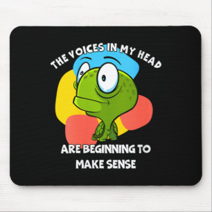 Womens The Voices In Head Funny Humour Quote Mouse Pad