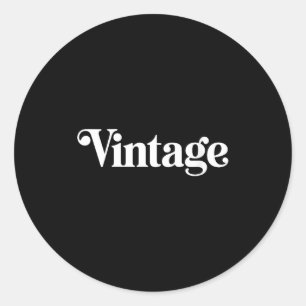 Women's the word vintage _ a stylish retro design classic round sticker