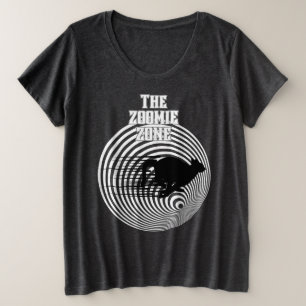 Women's "The Zoomie Zone" Funny Cat Plus Size T-Shirt