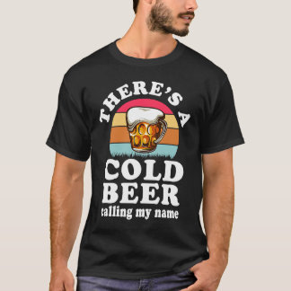 Womens There's A Cold Beer Calling My Name Country T-Shirt