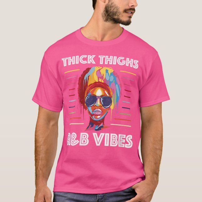 Womens Thick Thighs Rb Vibes T-Shirt (Front)