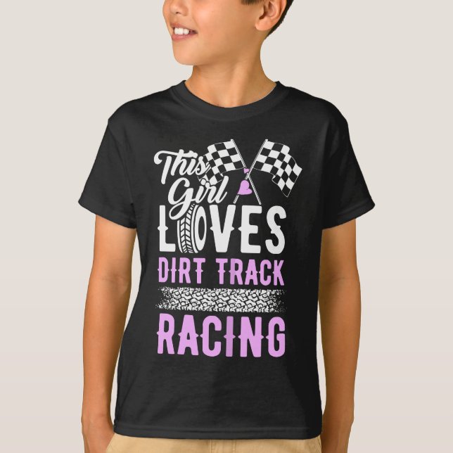 Womens This Girl Love Dirt Track Racing Car Race F T-Shirt (Front)