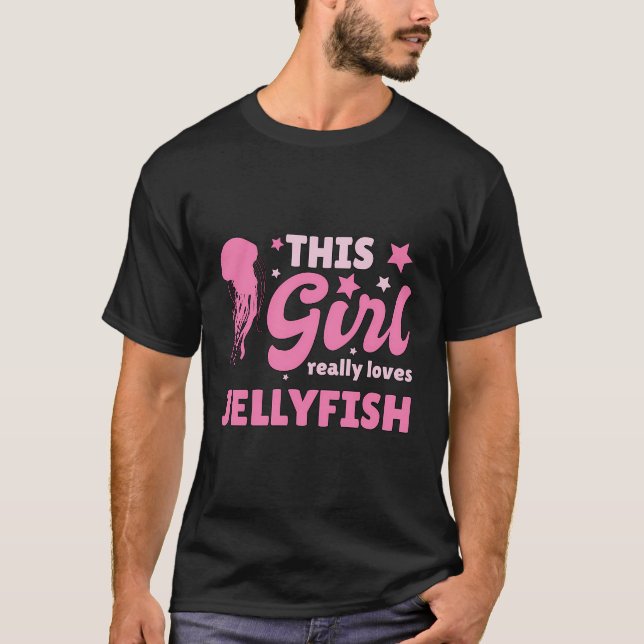 Womens This Girl Really Loves Jellyfish Gift Jelly T-Shirt (Front)