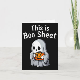 Womens This Is Boo Sheet Funny Halloween  Card