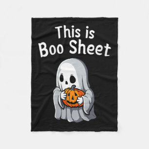 Womens This Is Boo Sheet Funny Halloween  Fleece Blanket
