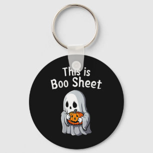 Womens This Is Boo Sheet Funny Halloween Key Ring
