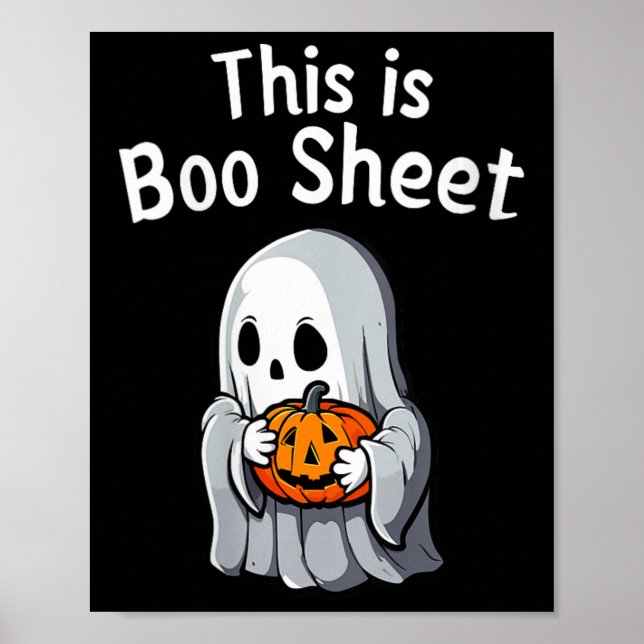 Womens This Is Boo Sheet Funny Halloween  Poster (Front)