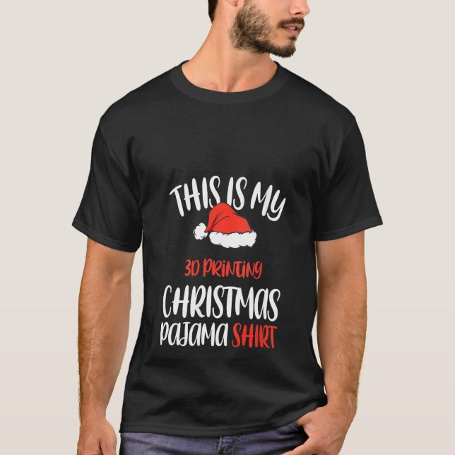 Womens This is My 3d Printing Printer Christmas Pa T-Shirt (Front)