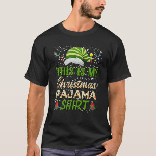 Womens This Is My Christmas Pajama Applique Style T-Shirt