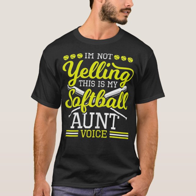 Womens This Is My Softball Aunt Voice  Women Softb T-Shirt (Front)