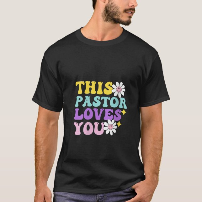 Womens This Pastor Loves You Pride Christian LGBTQ T-Shirt (Front)