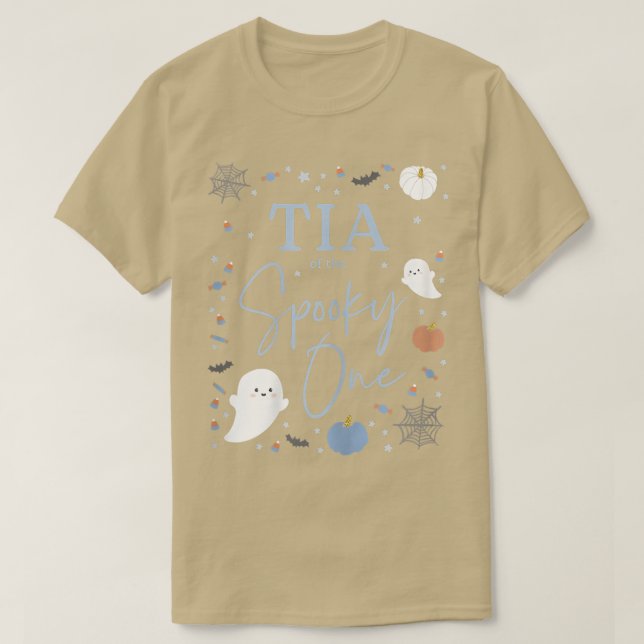 Womens Tia of the Spooky One First Birthday Blue B T-Shirt (Design Front)