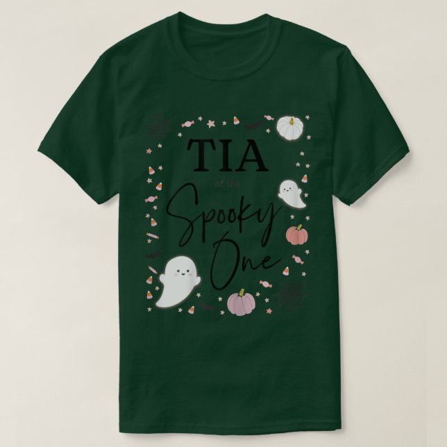 Womens Tia of the Spooky One Girl First Birthday P T-Shirt (Design Front)