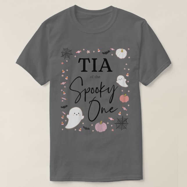 Womens Tia of the Spooky One Girl First Birthday P T-Shirt (Design Front)