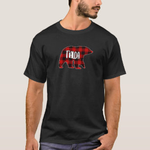 Womens Tialda Bear Custom Red Buffalo Plaid Christ T-Shirt