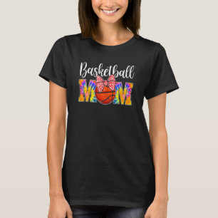 Womens Tie Dye Basketball Mum Mama Sport Mother' T-Shirt