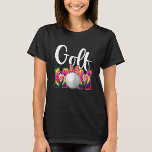Womens Tie Dye Mother's Day Cute Golf Mum Mama Spo T-Shirt